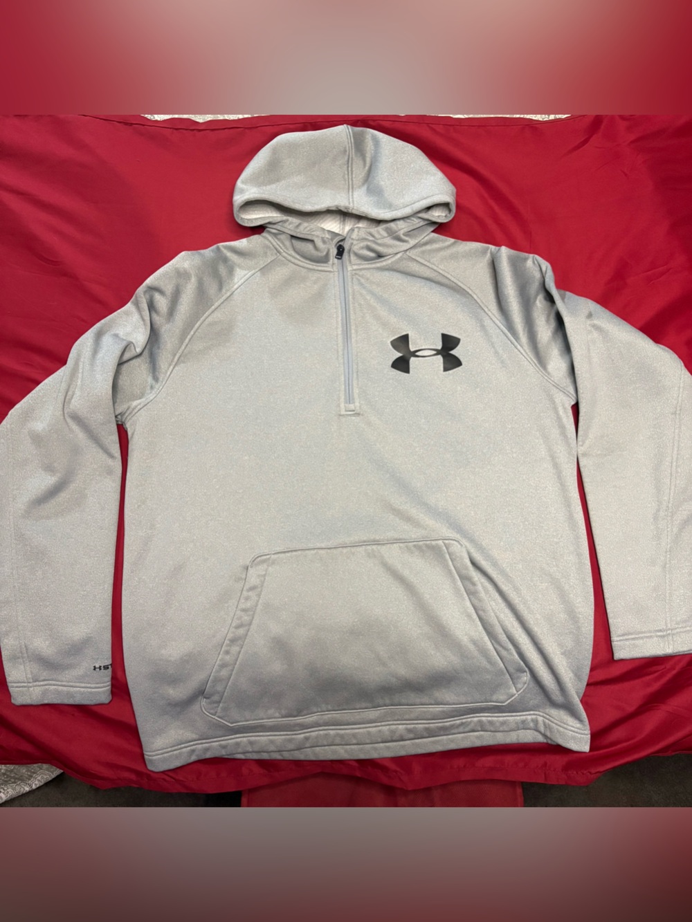 Under Armour Men's Light Gray Half-Zip Hoodie Mens XL